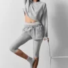Cropped Sway Crew Neck Pullover - Athletic Heather Grey