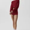 Cropped Sway Crew Neck Pullover - Summer Romance Red