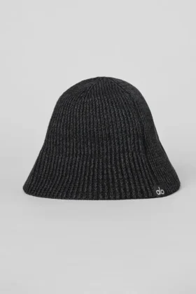 Denim Knit Cloche – Black/Anthracite