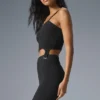 Denim Knit Garter Tank - Black/Anthracite