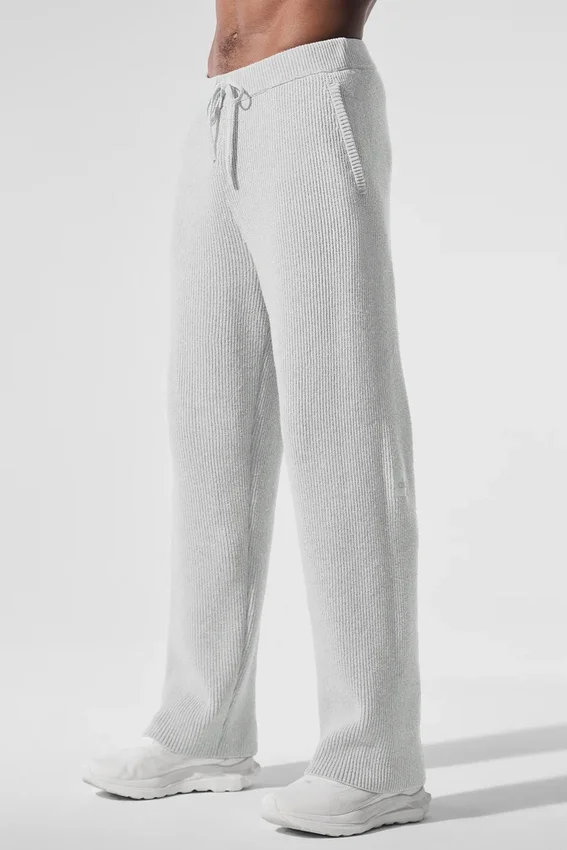 Domain Rib Knit Sweatpant - Athletic Heather Grey
