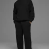 Domain Rib Knit Sweatpant - Black