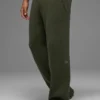 Domain Rib Knit Sweatpant - Green Olive
