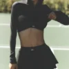 Double or Nothing Tennis Skirt - Black