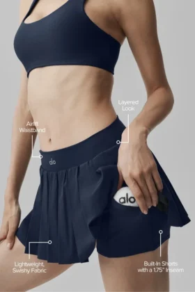 Double or Nothing Tennis Skirt – Navy