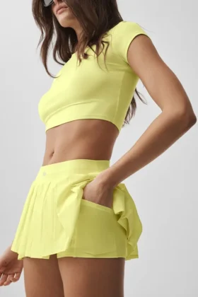 Double or Nothing Tennis Skirt – Sunshine