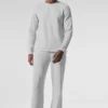 Elevate Waffle Long Sleeve Crew - Athletic Heather Grey