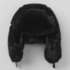 Faux Fur Starstruck Hat - Black