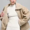 Faux Shearling Grand Jacket - Woodland Tan