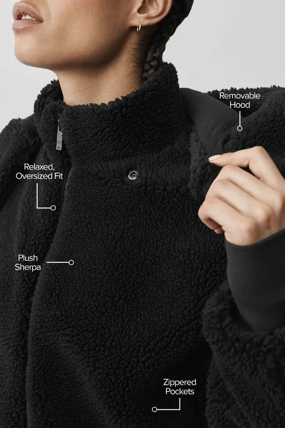Foxy Sherpa Jacket - Black