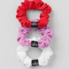 Fresh Mini Scrunchie 3-Pack - Bright Red/Candy Heart Pink/White