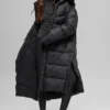 Gold Rush Puffer Trench - Black