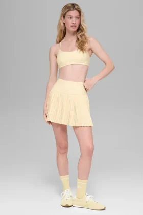 Grand Slam Tennis Skirt - Candlelight Yellow