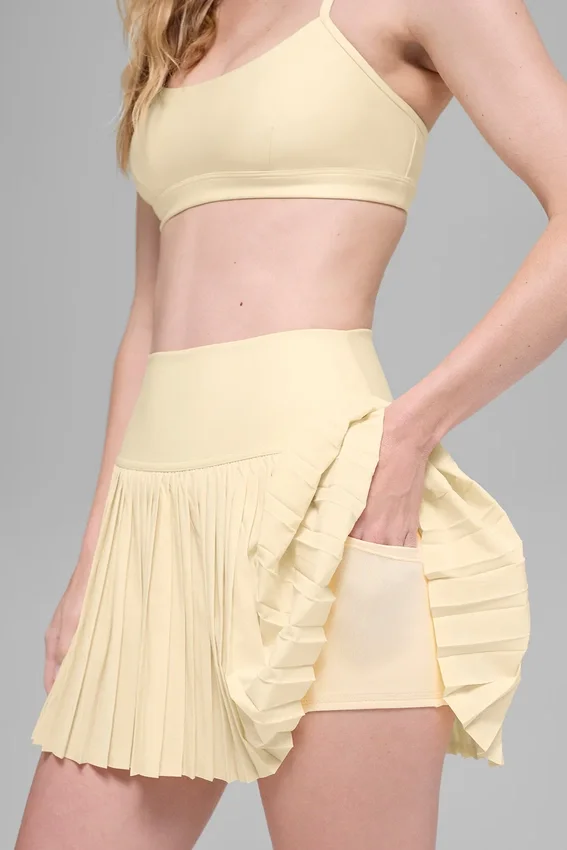 Grand Slam Tennis Skirt - Candlelight Yellow