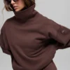 Hazy Mock Neck Pullover - Brownstone