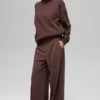 Hazy Mock Neck Pullover - Brownstone