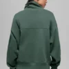 Hazy Mock Neck Pullover - Clover Green