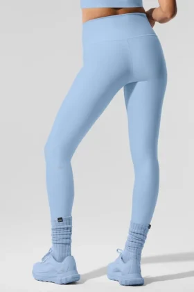 High-Waist Airlift Legging – Seashell Blue