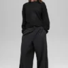 High-Waist Dreamscape Trouser (Short) - Black