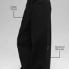 High-Waist Main Character Wide Leg Trouser - Black