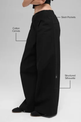 High-Waist Main Character Wide Leg Trouser – Black