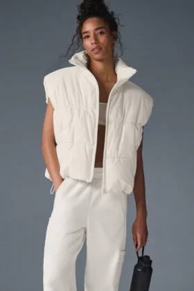 Incline Puffer Vest - Ivory