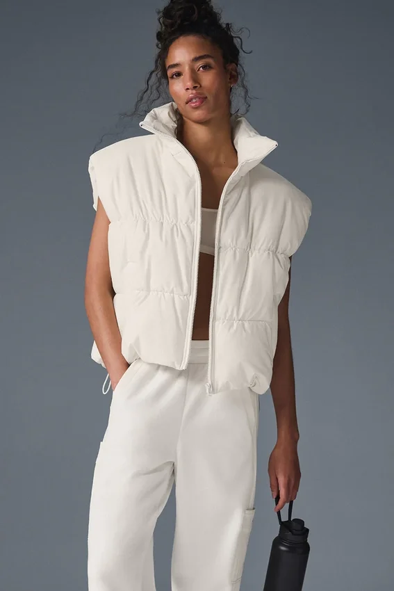 Incline Puffer Vest - Ivory