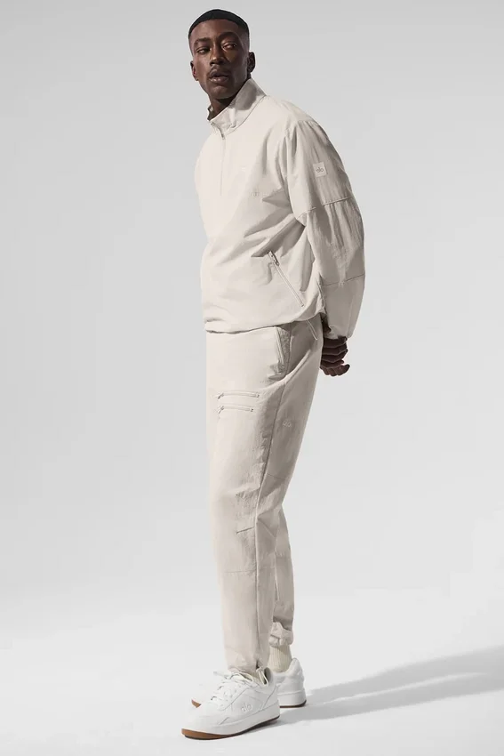 Light Weight Takeaway Track Pullover - Bone