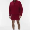 Light Weight Takeaway Track Pullover - Garnet
