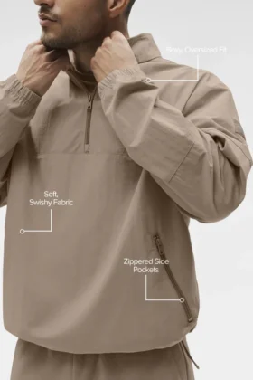 Light Weight Takeaway Track Pullover – Gravel
