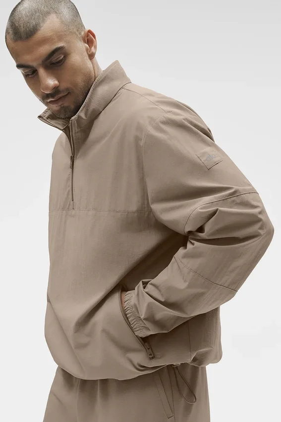 Light Weight Takeaway Track Pullover - Gravel