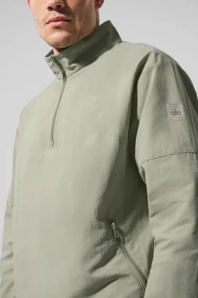 Light Weight Takeaway Track Pullover – Limestone