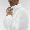 Light Weight Takeaway Track Pullover - White
