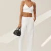 Linen Blend Riviera Bra - White