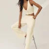 Linen Blend Riviera Wide Leg Pant - Sandy Beige