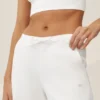 Linen Blend Riviera Wide Leg Pant - White