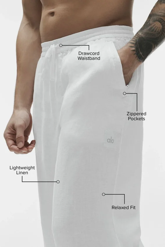 Linen Days Straight Leg Pant - White