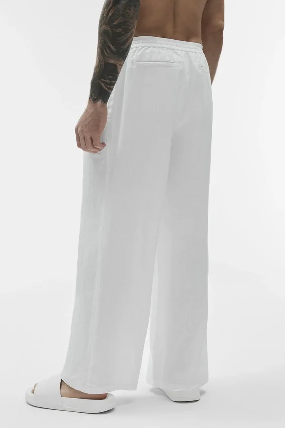 Linen Days Straight Leg Pant - White