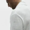 Linen Jersey Coastal Long Sleeve Button up - White