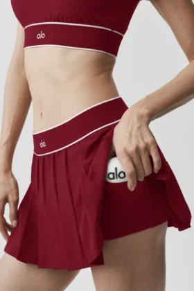 Low-Rise Amp It up Tennis Skirt – Summer Romance Red