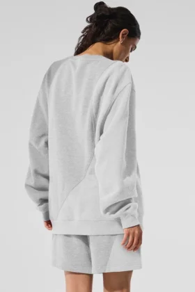 Make Waves Crew Neck Pullover – Athletic Heather Grey Tonal