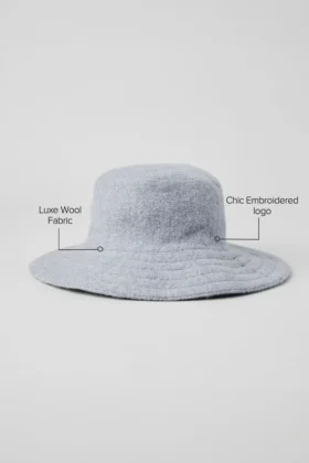 Merino Wool Bucket Hat – Hazy Heather Grey