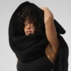 Merino Wool Oversized Scarf - Black