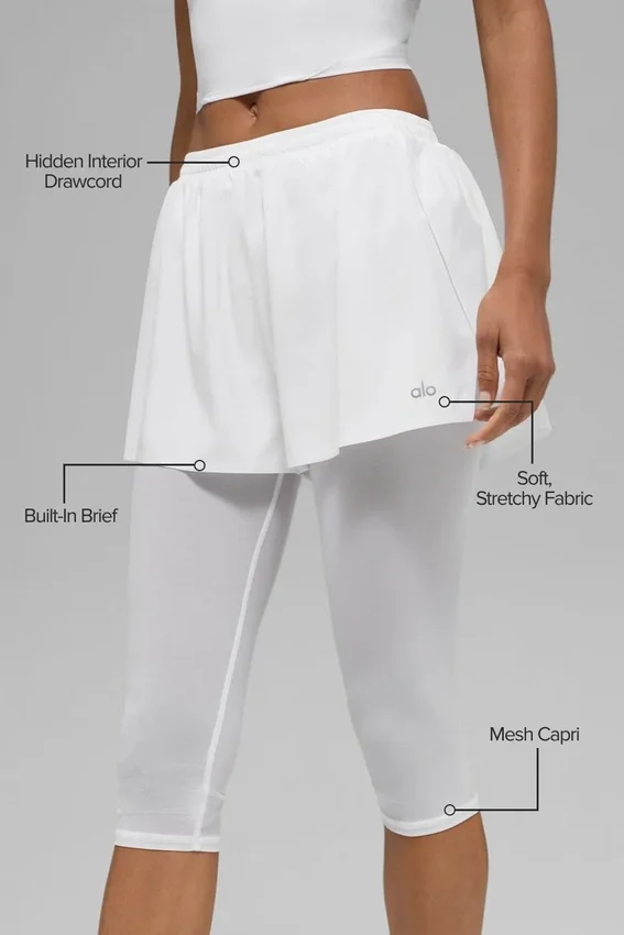 Mesh Front Runner 2 in 1 Short - White