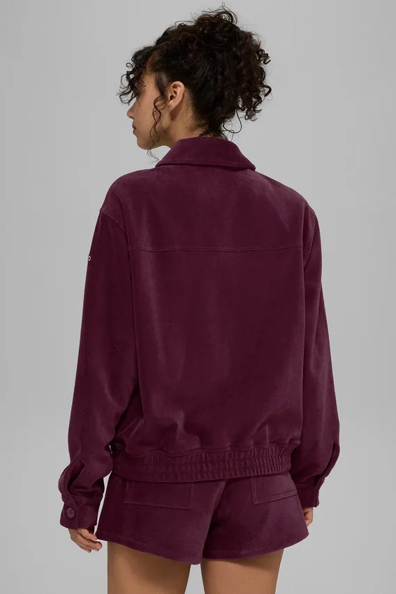 Micro Corduroy on Duty Jacket - Burgundy