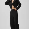 Mid-Rise Cosmopolitan Snap Pant - Black