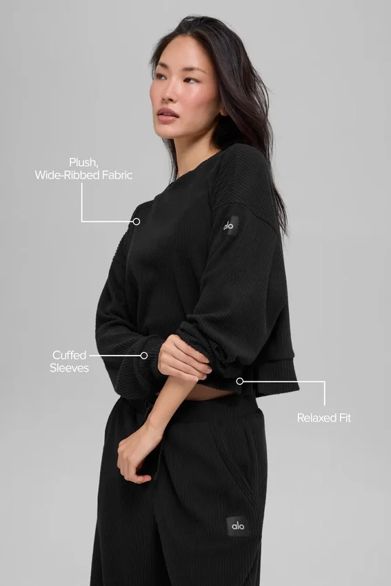 Muse Crew Neck Pullover - Black