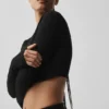 Pointelle Sweater Be Mine Cardigan - Black