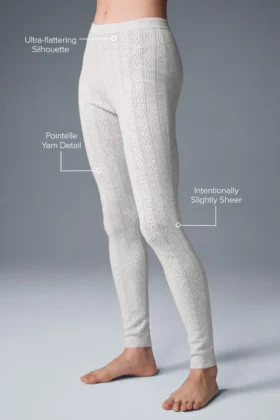 Pointelle Sweater High-Waist Be Mine Legging – Light Grey Heather