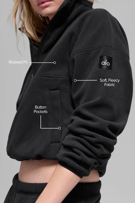 Polar Fleece Retreat Cover up - Black